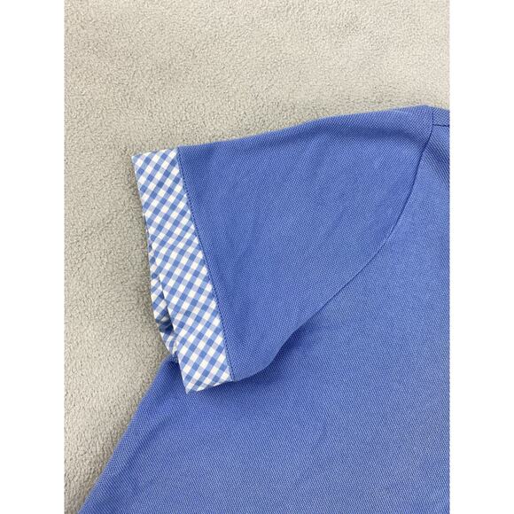 Lauren Ralph Lauren Polo Shirt Women Large Blue Button Golf Golfer Active - Picture 5 of 11